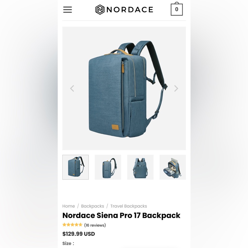 Nordace Siena Pro 17 Backpack